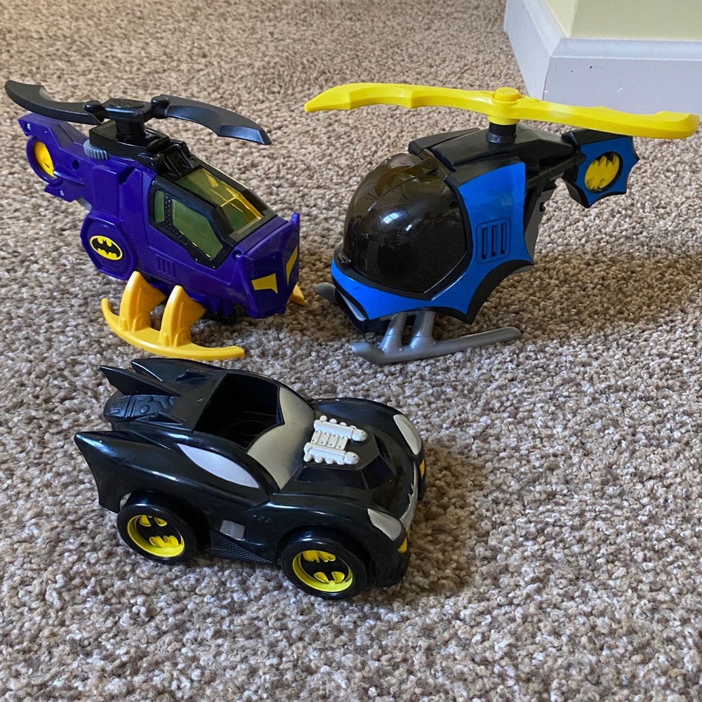 Batgirl, Batcopter and Batmobile